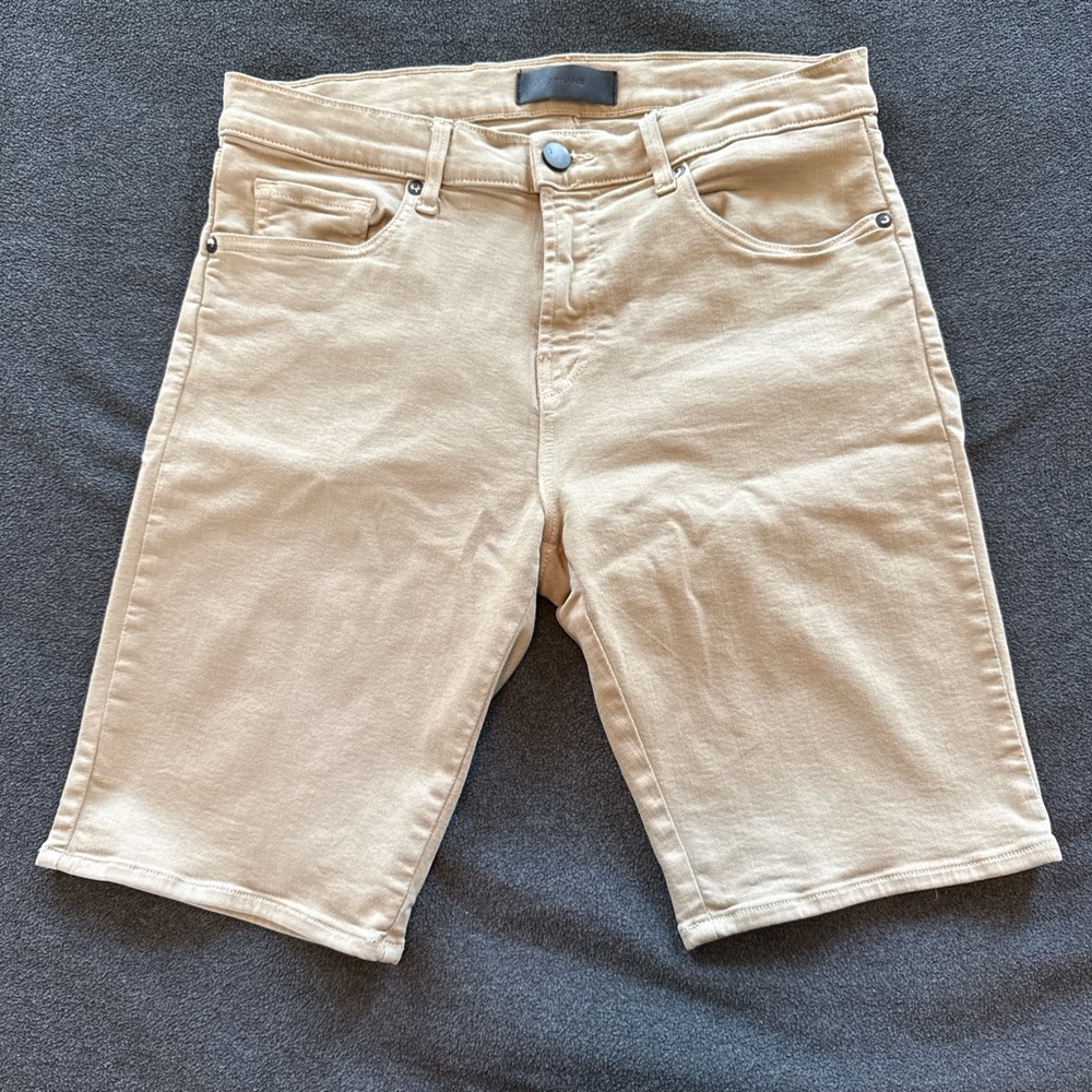 J Brand Tan Jean Shorts Stretchy Tailored Fit